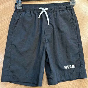 MSGM Logo Print Youth Track Shorts